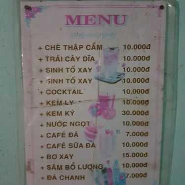 Thực đơn- Cafe Thảo Vy - Chè & Ăn Vặt