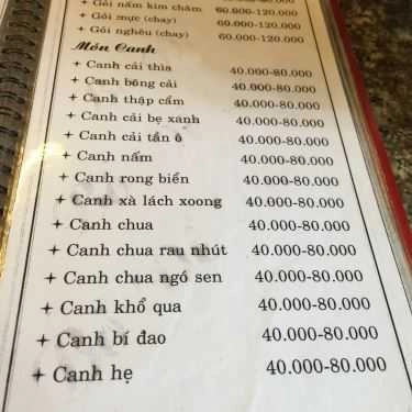 Thực đơn- Quán Ăn Bồ Đề Quán - Ẩm Thực Chay