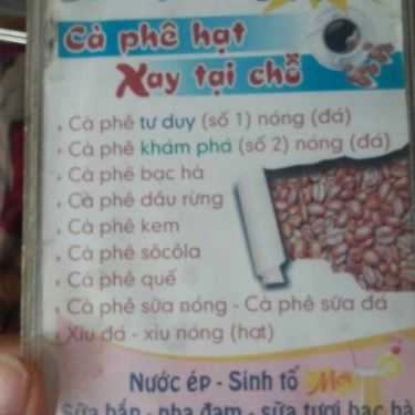 Thực đơn- Lãng Du Cafe - Trần Hưng Đạo