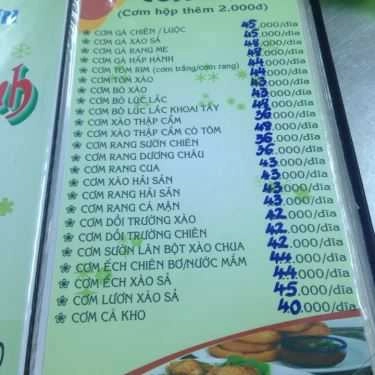 Thực đơn- Quán Ăn Quán Cơm Chí Thành