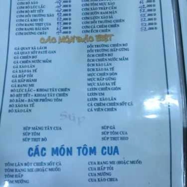 Thực đơn- Quán Ăn Quán Cơm Chí Thành