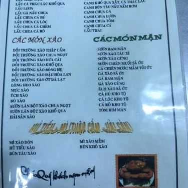 Thực đơn- Quán Ăn Quán Cơm Chí Thành