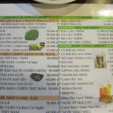 Thực đơn- Quán Ăn Điểm Dừng Chân Huy Long