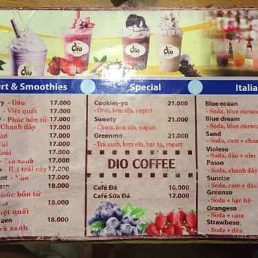 Thực đơn- Dio Coffee