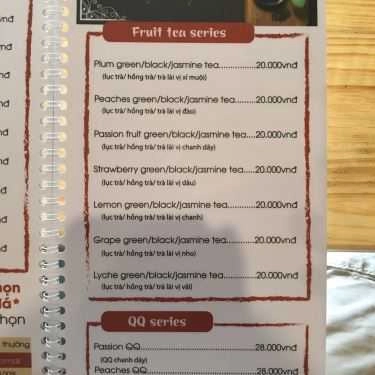Thực đơn- Cafe Dong Cha - Trà Sữa Đài Loan