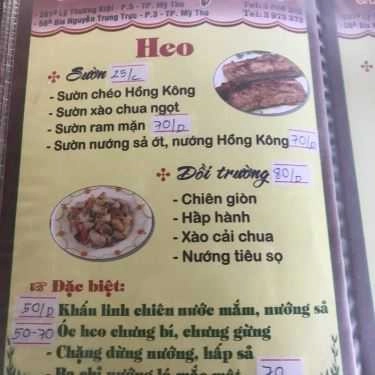 Thực đơn- Nhà Hàng Đồng Nam - Quán Ăn Sân Vườn