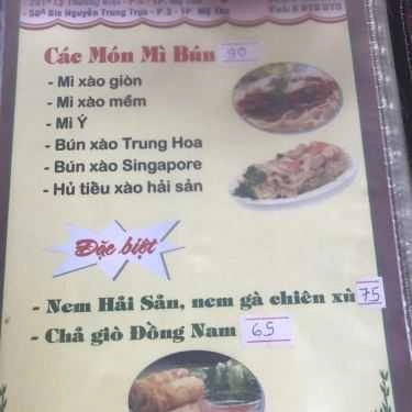 Thực đơn- Nhà Hàng Đồng Nam - Quán Ăn Sân Vườn