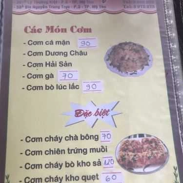 Thực đơn- Nhà Hàng Đồng Nam - Quán Ăn Sân Vườn