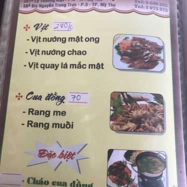 Thực đơn- Nhà Hàng Đồng Nam - Quán Ăn Sân Vườn