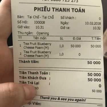 Thực đơn- Effoc Cafe - Nam Kỳ Khởi Nghĩa