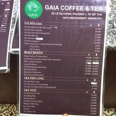Thực đơn- Gaia Coffee & Tea