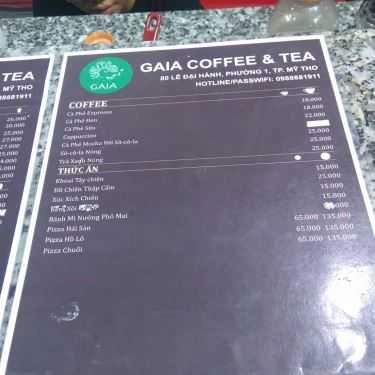Thực đơn- Gaia Coffee & Tea