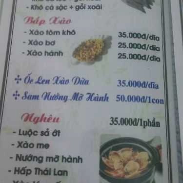 Thực đơn- Quán Ăn Hải Sản Hoàng Thành - Tết Mậu Thân