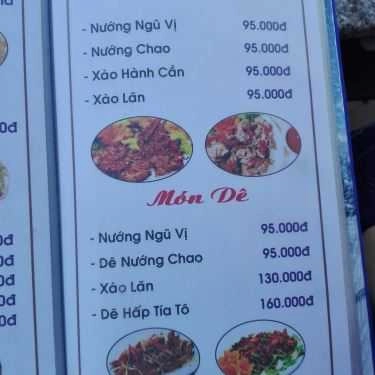 Thực đơn- Quán Ăn Hoàng Thành - Quán Hải Sản Sân Vườn