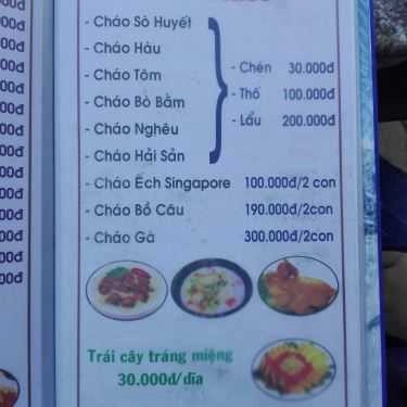 Thực đơn- Quán Ăn Hoàng Thành - Quán Hải Sản Sân Vườn