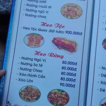 Thực đơn- Quán Ăn Hoàng Thành - Quán Hải Sản Sân Vườn