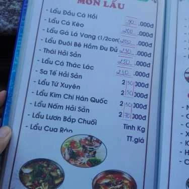 Thực đơn- Quán Ăn Hoàng Thành - Quán Hải Sản Sân Vườn