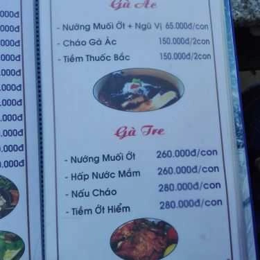 Thực đơn- Quán Ăn Hoàng Thành - Quán Hải Sản Sân Vườn