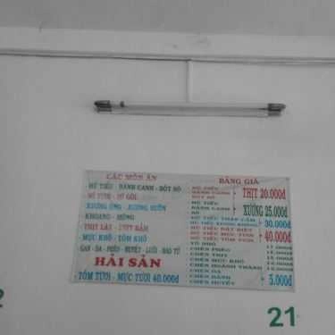 Thực đơn- Quán Ăn Hủ Tiếu Tuyết Ngân - Ấp Bắc