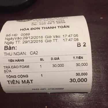 Thực đơn- Kiwi Cafe - Thủ Khoa Huân
