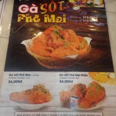 Thực đơn- Nhà Hàng Lotteria - Hùng Vương