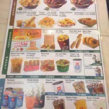 Thực đơn- Nhà Hàng Lotteria - Hùng Vương