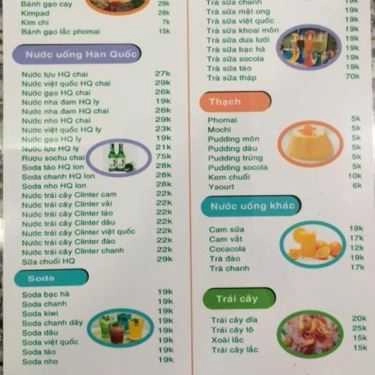 Thực đơn- Cafe Luny Drinks & Foods