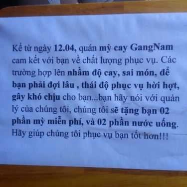 Tổng hợp- Quán Ăn Mì Cay GangNam