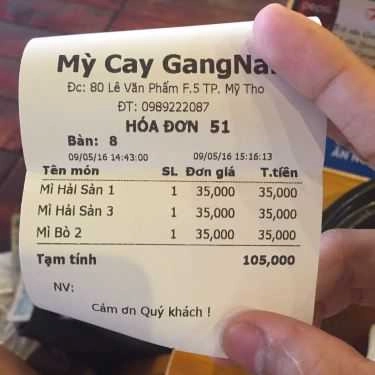 Thực đơn- Quán Ăn Mì Cay GangNam