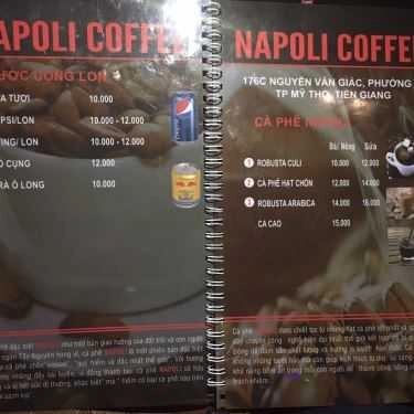 Thực đơn- Napoli Coffee - Xóm Dầu