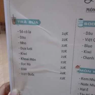 Thực đơn- Ngõ Vàng Anh - Quán Ăn Vặt