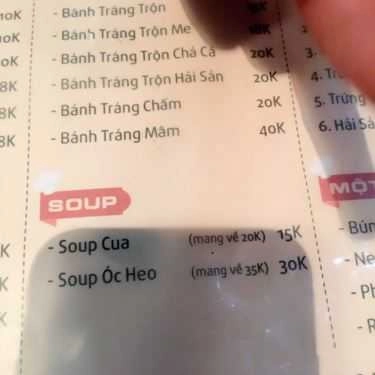 Thực đơn- Ngõ Vàng Anh - Quán Ăn Vặt