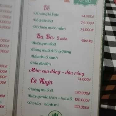 Thực đơn- Nhà Hàng Ẩm Thực 284