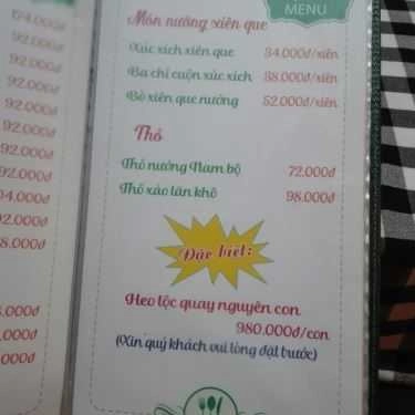 Thực đơn- Nhà Hàng Ẩm Thực 284