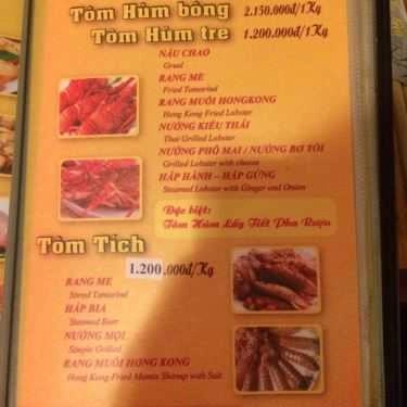 Thực đơn- Nhà Hàng Phố Biển