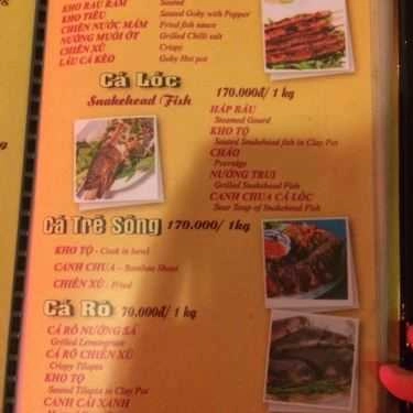 Thực đơn- Nhà Hàng Phố Biển