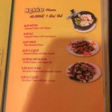 Thực đơn- Nhà Hàng Phố Biển