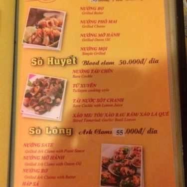Thực đơn- Nhà Hàng Phố Biển