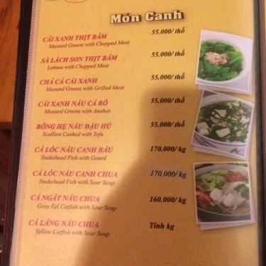 Thực đơn- Nhà Hàng Phố Biển