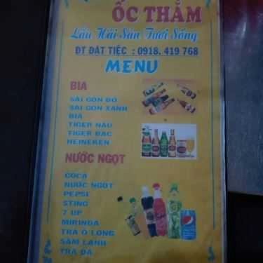 Thực đơn- Quán Ăn Ốc Thắm