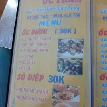 Thực đơn- Quán Ăn Ốc Thắm