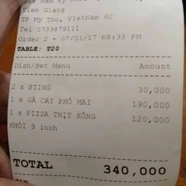 Thực đơn- Nhà Hàng Papas' Chicken & Pizza