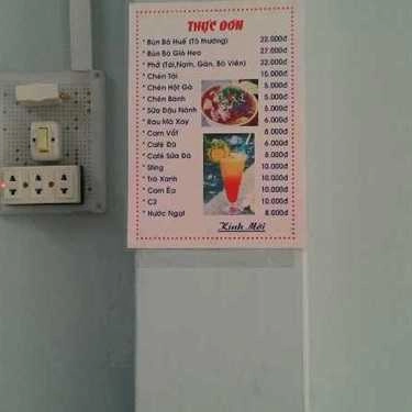 Thực đơn- Quán Ăn Phở Bà Mười