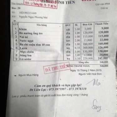 Tổng hợp- Nhà Hàng Phương Nam - Các Món Đặc Sản Tươi Sống