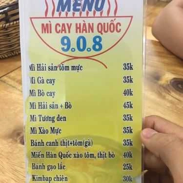 Thực đơn- Quán Ăn Quán 908 - Mì Cay Hàn Quốc