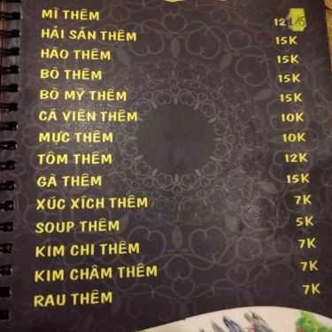 Thực đơn- Quán Ăn Quán 908 - Mì Cay Hàn Quốc