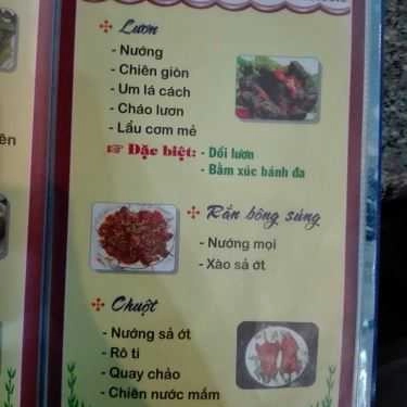 Thực đơn- Đồng Nam 2 - Quán Ăn Gia Đình