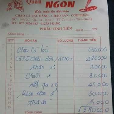 Tổng hợp- Quán Ăn Quán Ngon - Quốc Lộ 1A