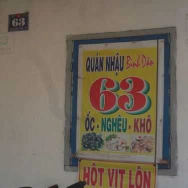 Tổng hợp- Quán Nhậu 63 - Ốc, Khô & Hột Vịt Lộn