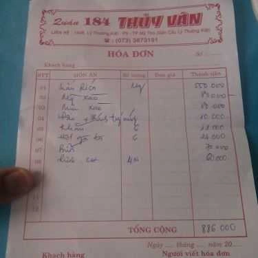 Thực đơn- Quán Ăn Quán Rắn 184B - Lý Thường Kiệt